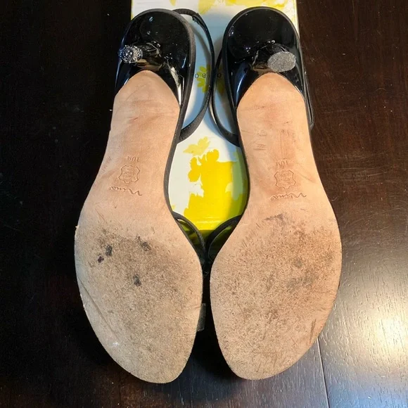 Nina Black Heels with Crystal Dragonfly Embellishments - Picture 2 of 3